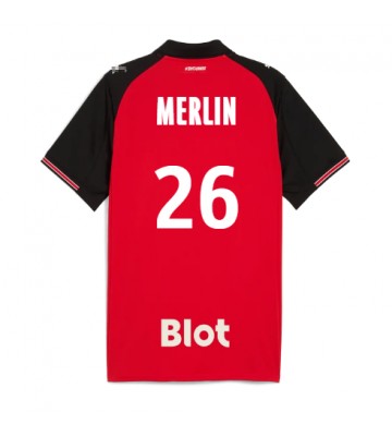 Stade Rennais Quentin Merlin #26 Domácí Dres 2025-26 Krátkým Rukávem Stade Rennais Quentin Merlin #26 Domácí Dres 2025-26 Krátkým Rukávem