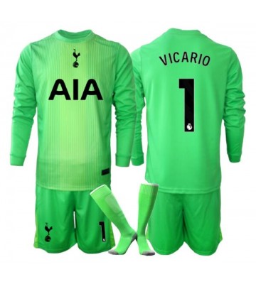 Tottenham Hotspur Guglielmo Vicario #1 Brankář Domácí dres komplet pro Děti 2025-26 Dlouhým Rukávem (+ Krátké kalhoty) Tottenham Hotspur Guglielmo Vicario #1 Brankář Domácí dres komplet pro Děti 2025-26 Dlouhým Rukávem (+ Krátké kalhoty)