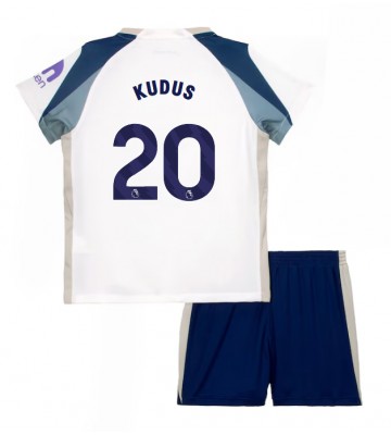 Tottenham Hotspur Mohammed Kudus #20 Domácí dres komplet pro Děti 2025-26 Krátkým Rukávem (+ Krátké kalhoty)