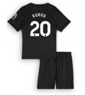 Tottenham Hotspur Mohammed Kudus #20 Venkovní dres komplet pro Děti 2025-26 Krátkým Rukávem (+ Krátké kalhoty)