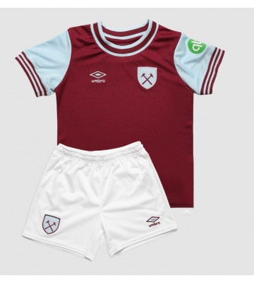West Ham United Domácí dres komplet pro Děti 2024-25 Krátkým Rukávem (+ Krátké kalhoty)