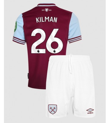 West Ham United Max Kilman #26 Domácí dres komplet pro Děti 2024-25 Krátkým Rukávem (+ Krátké kalhoty)
