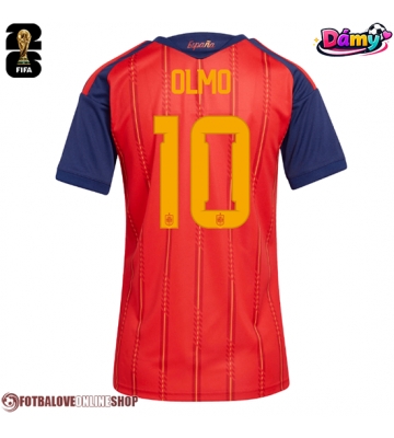 Španělsko Dani Olmo #10 Domácí Dres pro Dámy MS 2026 Krátkým Rukávem