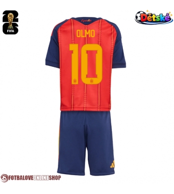 Španělsko Dani Olmo #10 Domácí dres komplet pro Děti MS 2026 Krátkým Rukávem (+ Krátké kalhoty)