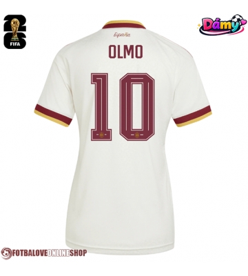 Španělsko Dani Olmo #10 Venkovní Dres pro Dámy MS 2026 Krátkým Rukávem