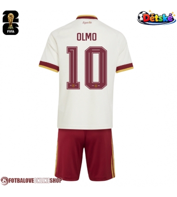 Španělsko Dani Olmo #10 Venkovní dres komplet pro Děti MS 2026 Krátkým Rukávem (+ Krátké kalhoty)