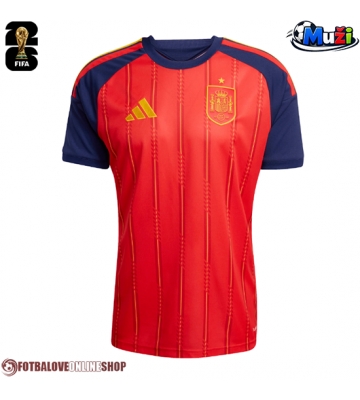 Španělsko Domácí Dres MS 2026 Krátkým Rukávem