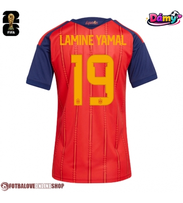 Španělsko Lamine Yamal #19 Domácí Dres pro Dámy MS 2026 Krátkým Rukávem