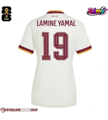 Španělsko Lamine Yamal #19 Venkovní Dres pro Dámy MS 2026 Krátkým Rukávem