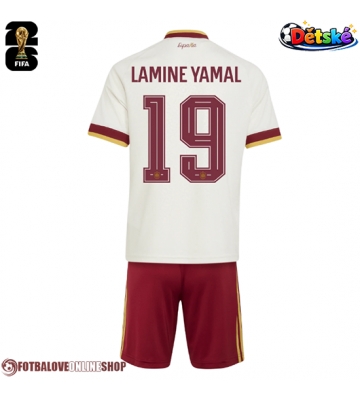 Španělsko Lamine Yamal #19 Venkovní dres komplet pro Děti MS 2026 Krátkým Rukávem (+ Krátké kalhoty)