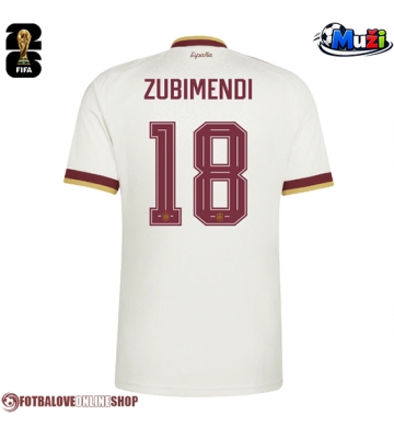Španělsko Martin Zubimendi #18 Venkovní Dres MS 2026 Krátkým Rukávem