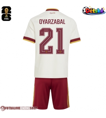 Španělsko Mikel Oyarzabal #21 Venkovní dres komplet pro Děti MS 2026 Krátkým Rukávem (+ Krátké kalhoty)