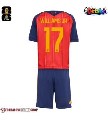 Španělsko Nico Williams #17 Domácí dres komplet pro Děti MS 2026 Krátkým Rukávem (+ Krátké kalhoty)