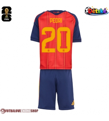 Španělsko Pedri Gonzalez #20 Domácí dres komplet pro Děti MS 2026 Krátkým Rukávem (+ Krátké kalhoty)