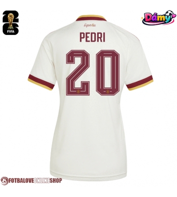 Španělsko Pedri Gonzalez #20 Venkovní Dres pro Dámy MS 2026 Krátkým Rukávem
