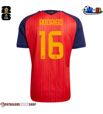 Španělsko Rodri Hernandez #16 Domácí Dres MS 2026 Krátkým Rukávem