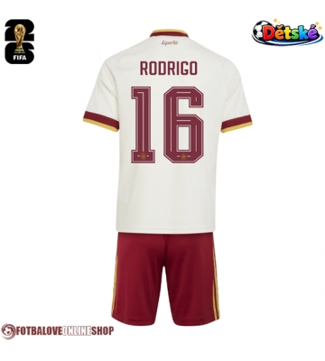 Španělsko Rodri Hernandez #16 Venkovní dres komplet pro Děti MS 2026 Krátkým Rukávem (+ Krátké kalhoty)