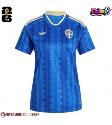 Švédsko Venkovní Dres pro Dámy MS 2026 Krátkým Rukávem