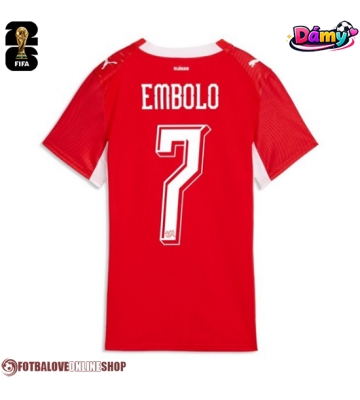 Švýcarsko Breel Embolo #7 Domácí Dres pro Dámy MS 2026 Krátkým Rukávem