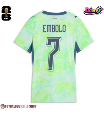 Švýcarsko Breel Embolo #7 Venkovní Dres pro Dámy MS 2026 Krátkým Rukávem