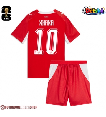 Švýcarsko Granit Xhaka #10 Domácí dres komplet pro Děti MS 2026 Krátkým Rukávem (+ Krátké kalhoty)