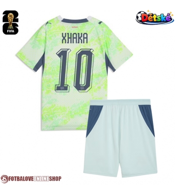 Švýcarsko Granit Xhaka #10 Venkovní dres komplet pro Děti MS 2026 Krátkým Rukávem (+ Krátké kalhoty)