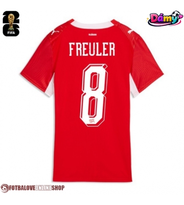 Švýcarsko Remo Freuler #8 Domácí Dres pro Dámy MS 2026 Krátkým Rukávem
