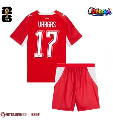 Švýcarsko Ruben Vargas #17 Domácí dres komplet pro Děti MS 2026 Krátkým Rukávem (+ Krátké kalhoty)