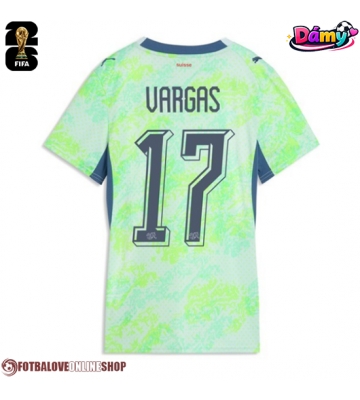 Švýcarsko Ruben Vargas #17 Venkovní Dres pro Dámy MS 2026 Krátkým Rukávem