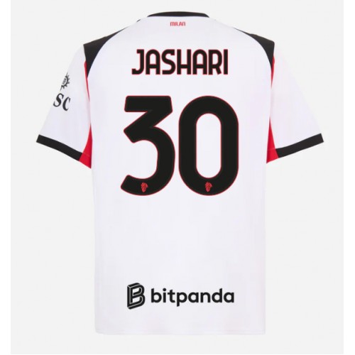 AC Milan Ardon Jashari #30 Venkovní Dres 2025-26 Krátkým Rukávem AC Milan Ardon Jashari #30 Venkovní Dres 2025-26 Krátkým Rukávem