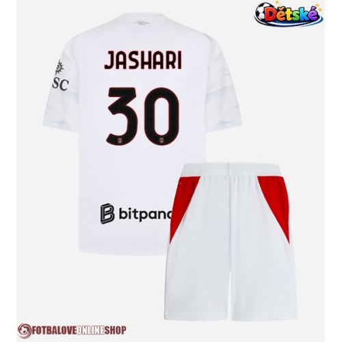 AC Milan Ardon Jashari #30 Venkovní dres komplet pro Děti 2026-27 Krátkým Rukávem (+ Krátké kalhoty)
