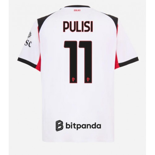 AC Milan Christian Pulisic #11 Venkovní Dres 2025-26 Krátkým Rukávem AC Milan Christian Pulisic #11 Venkovní Dres 2025-26 Krátkým Rukávem