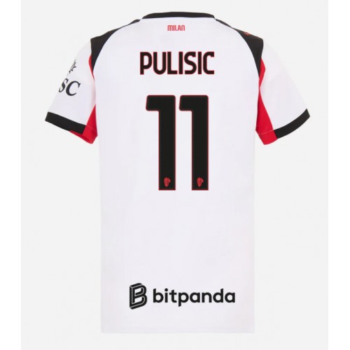 AC Milan Christian Pulisic #11 Venkovní Dres pro Dámy 2025-26 Krátkým Rukávem AC Milan Christian Pulisic #11 Venkovní Dres pro Dámy 2025-26 Krátkým Rukávem