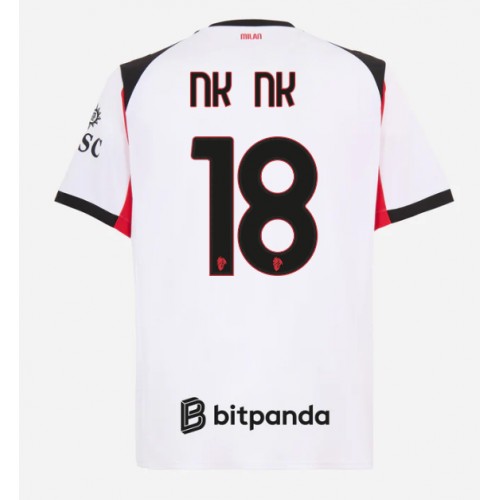 AC Milan Christopher Nkunku #18 Venkovní Dres 2025-26 Krátkým Rukávem AC Milan Christopher Nkunku #18 Venkovní Dres 2025-26 Krátkým Rukávem