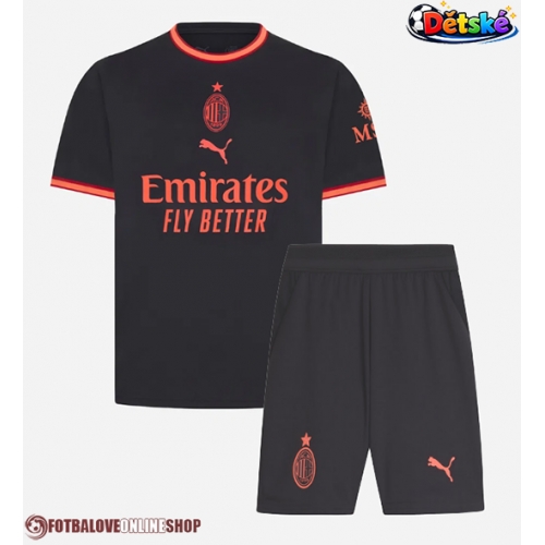 AC Milan Davide Bartesaghi #33 Alternativní dres komplet pro Děti 2026-27 Krátkým Rukávem (+ Krátké kalhoty)