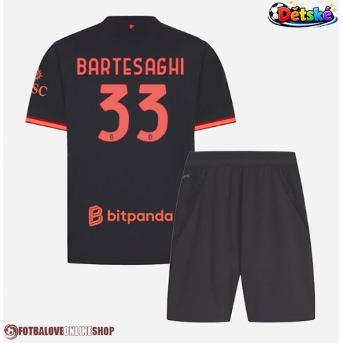 AC Milan Davide Bartesaghi #33 Alternativní dres komplet pro Děti 2026-27 Krátkým Rukávem (+ Krátké kalhoty)