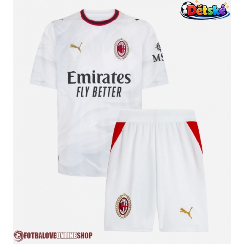 AC Milan Davide Bartesaghi #33 Venkovní dres komplet pro Děti 2026-27 Krátkým Rukávem (+ Krátké kalhoty)