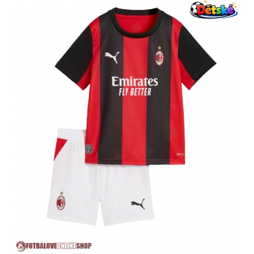 AC Milan Fikayo Tomori #23 Domácí dres komplet pro Děti 2026-27 Krátkým Rukávem (+ Krátké kalhoty)