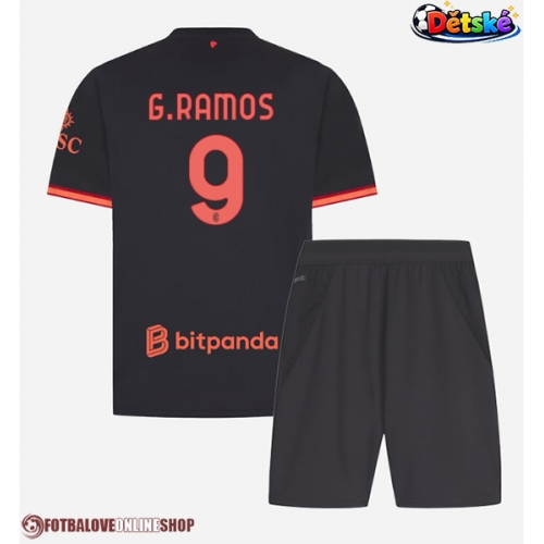 AC Milan Goncalo Ramos #9 Alternativní dres komplet pro Děti 2026-27 Krátkým Rukávem (+ Krátké kalhoty)