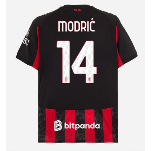 AC Milan Luka Modric #14 Domácí Dres 2025-26 Krátkým Rukávem AC Milan Luka Modric #14 Domácí Dres 2025-26 Krátkým Rukávem