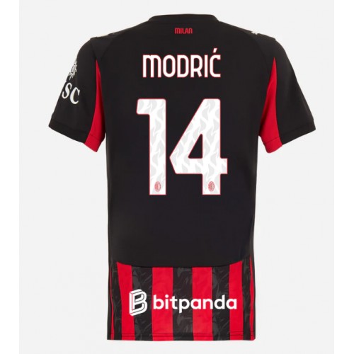 AC Milan Luka Modric #14 Domácí Dres pro Dámy 2025-26 Krátkým Rukávem AC Milan Luka Modric #14 Domácí Dres pro Dámy 2025-26 Krátkým Rukávem