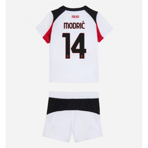 AC Milan Luka Modric #14 Venkovní dres komplet pro Děti 2025-26 Krátkým Rukávem (+ Krátké kalhoty)