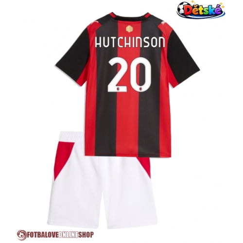 AC Milan Omari Hutchinson #20 Domácí dres komplet pro Děti 2026-27 Krátkým Rukávem (+ Krátké kalhoty)