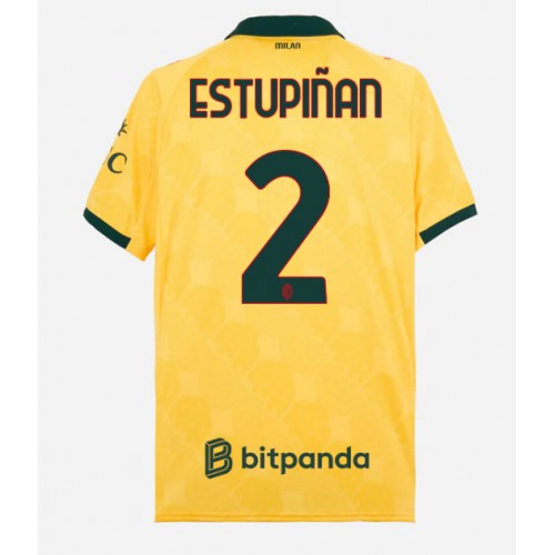 AC Milan Pervis Estupinan #2 Alternativní Dres 2025-26 Krátkým Rukávem AC Milan Pervis Estupinan #2 Alternativní Dres 2025-26 Krátkým Rukávem
