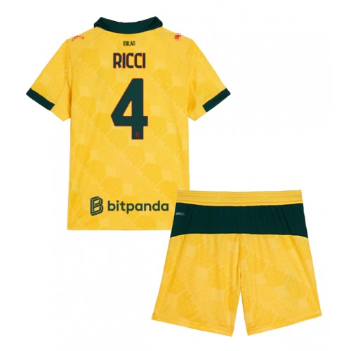 AC Milan Samuele Ricci #4 Alternativní dres komplet pro Děti 2025-26 Krátkým Rukávem (+ Krátké kalhoty) AC Milan Samuele Ricci #4 Alternativní dres komplet pro Děti 2025-26 Krátkým Rukávem (+ Krátké kalhoty)