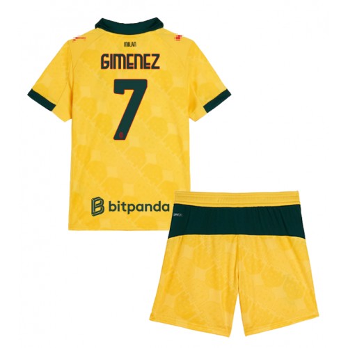AC Milan Santiago Gimenez #7 Alternativní dres komplet pro Děti 2025-26 Krátkým Rukávem (+ Krátké kalhoty) AC Milan Santiago Gimenez #7 Alternativní dres komplet pro Děti 2025-26 Krátkým Rukávem (+ Krátké kalhoty)