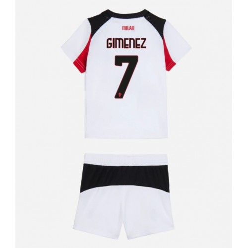 AC Milan Santiago Gimenez #7 Venkovní dres komplet pro Děti 2025-26 Krátkým Rukávem (+ Krátké kalhoty) AC Milan Santiago Gimenez #7 Venkovní dres komplet pro Děti 2025-26 Krátkým Rukávem (+ Krátké kalhoty)