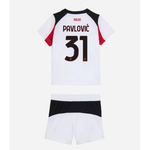AC Milan Strahinja Pavlovic #31 Venkovní dres komplet pro Děti 2025-26 Krátkým Rukávem (+ Krátké kalhoty) AC Milan Strahinja Pavlovic #31 Venkovní dres komplet pro Děti 2025-26 Krátkým Rukávem (+ Krátké kalhoty)