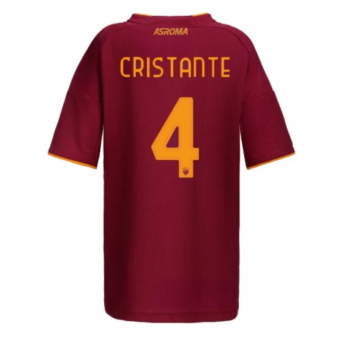 AS Roma Bryan Cristante #4 Domácí Dres pro Dámy 2025-26 Krátkým Rukávem AS Roma Bryan Cristante #4 Domácí Dres pro Dámy 2025-26 Krátkým Rukávem