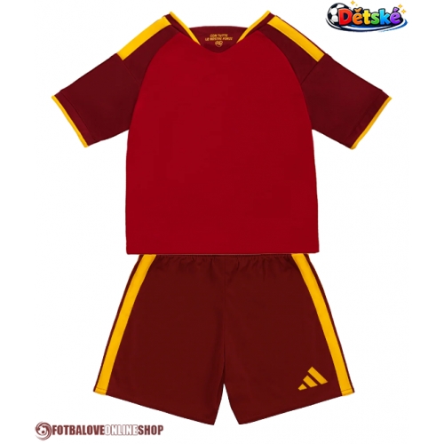 AS Roma Domácí dres komplet pro Děti 2026-27 Krátkým Rukávem (+ Krátké kalhoty)